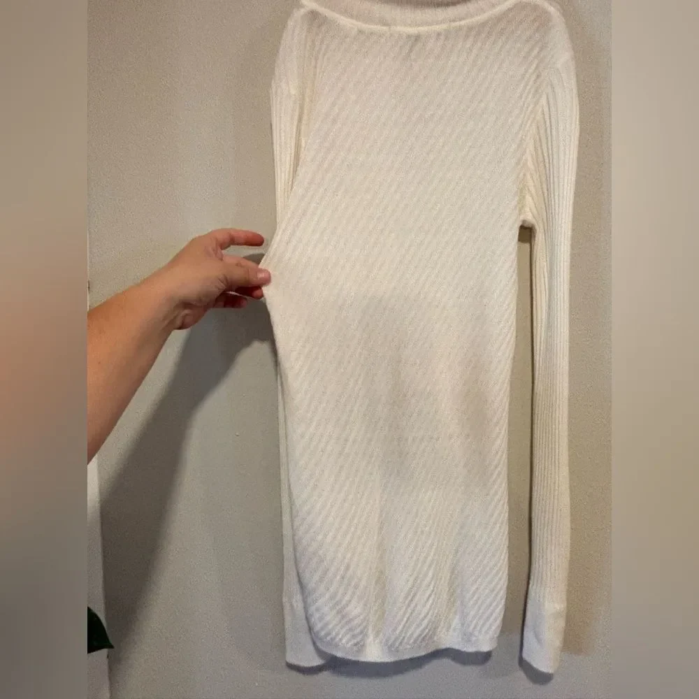 Maison Scotch Scotch & Soda Ribbed Turtleneck Sweater Cream Size S